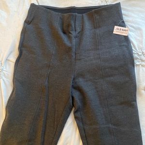 Old Navy Gray Pleated Pants with Slit